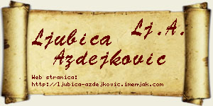 Ljubica Azdejković vizit kartica